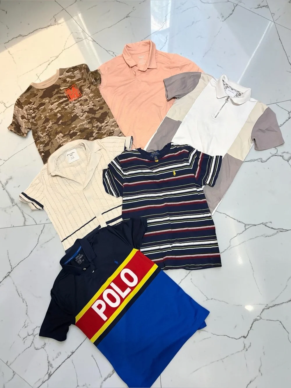 Boys 20 piece clothing lot Polo Ralph Lauren Abercrombie  sizes 10/11/12